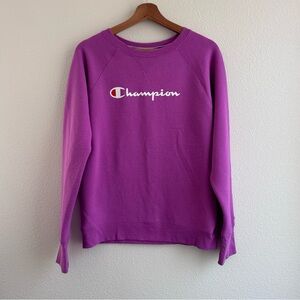Womens Champion Purple  Pull Over Sweater